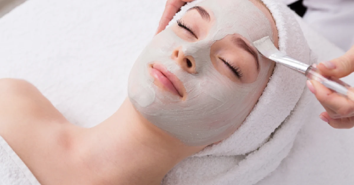 Woman receiving Facial treatment in Cincinnati OH